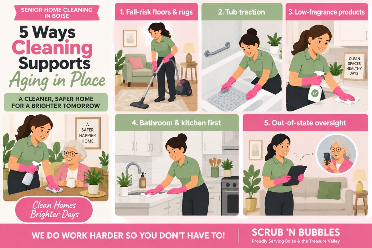 5 Ways Cleaning Supports Aging in Place — Scrub 'N Bubbles Cleaning, Boise & the Treasure Valley
